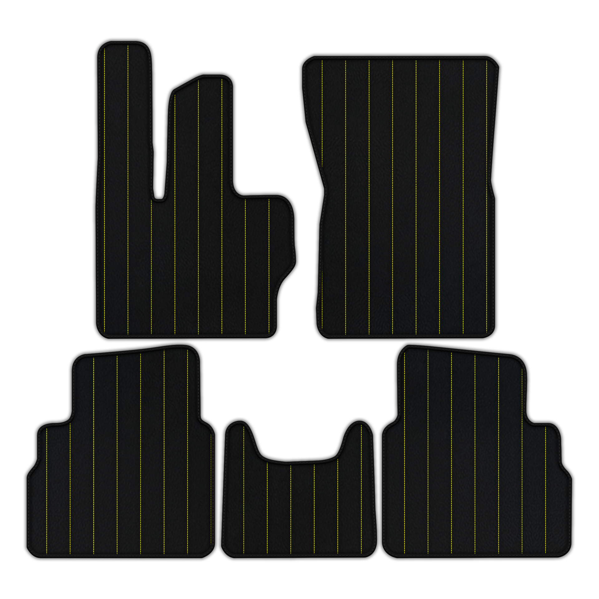 Customizable Leather Floor Mats with Line Pattern for Mercedes Benz G-Class W463 (2018-2023)