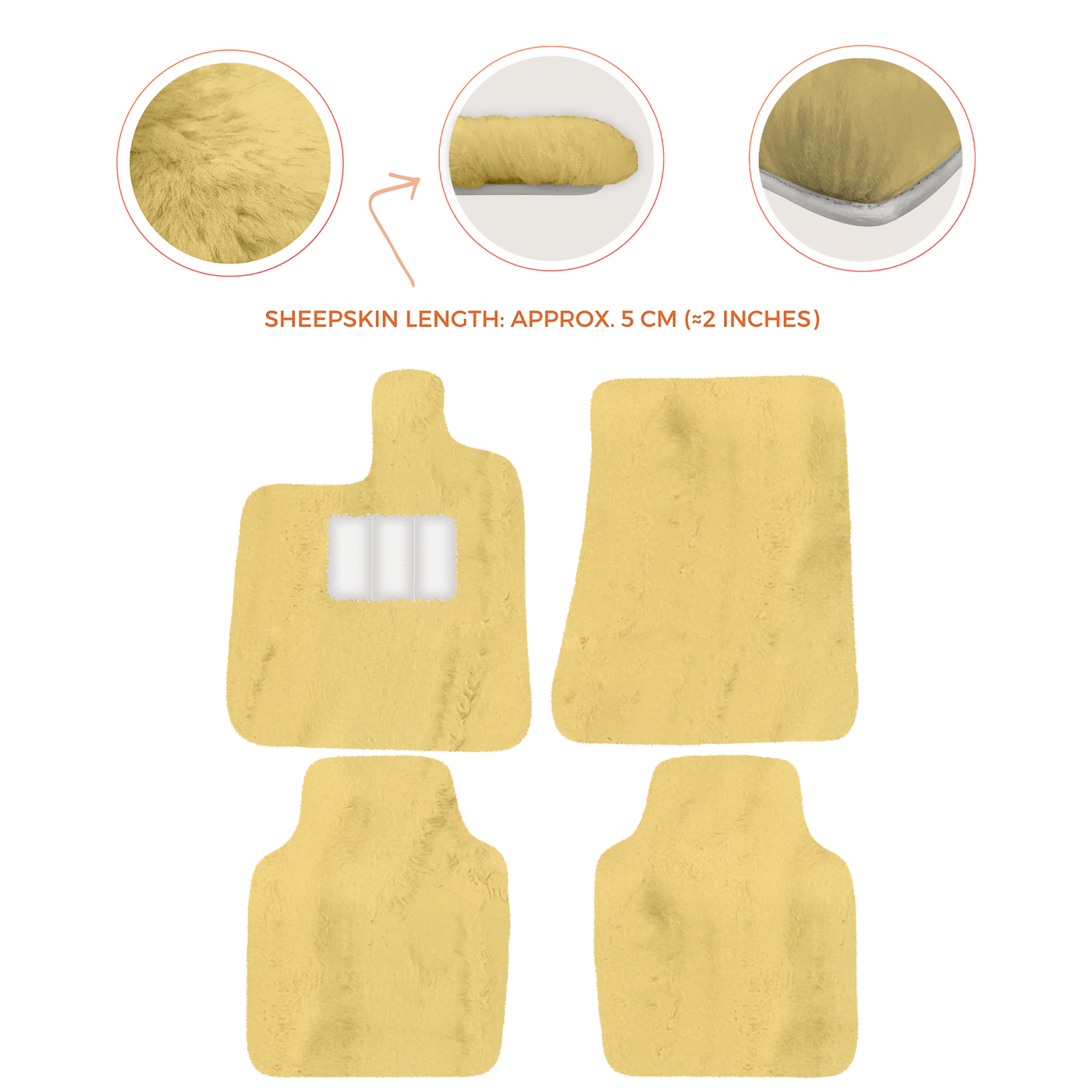 Premium Luxury Sheepskin Floor Mats for Ferrari Roma (2021-2024)