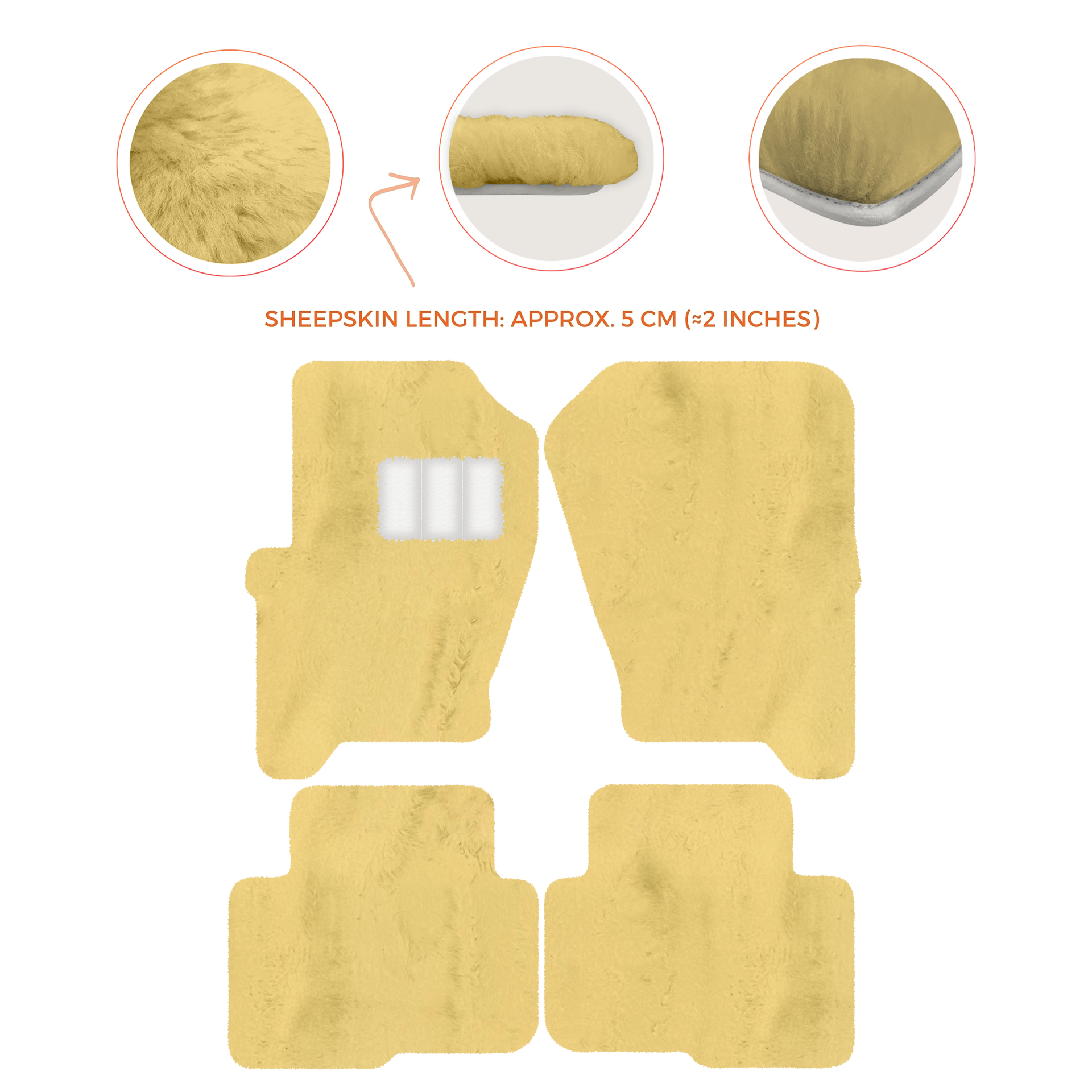 Premium Sheepskin Floor Mats for Land Rover Freelander (2007-2012)