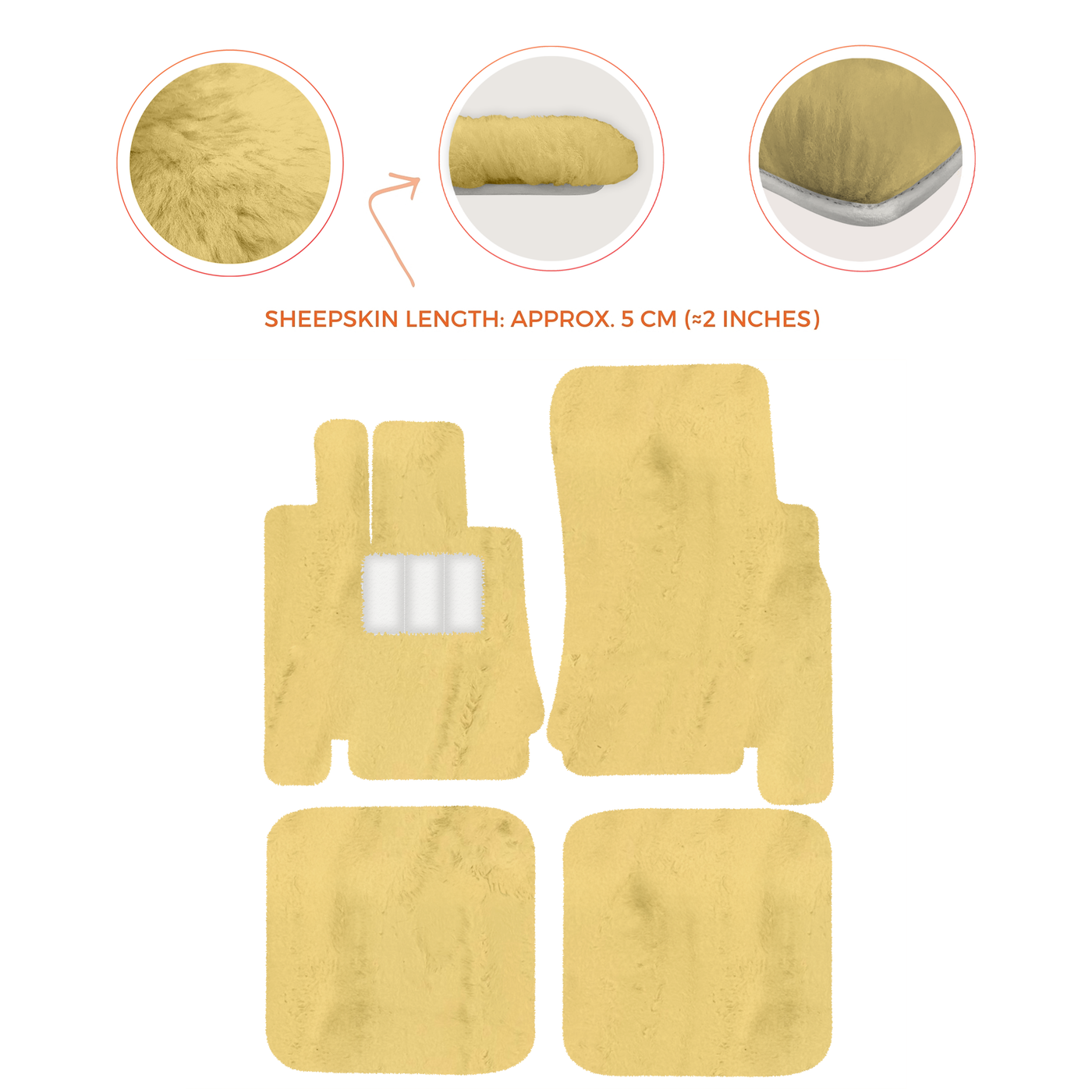 Premium Sheepskin Floor Mats for Mercedes-Benz G-Class W463 2008-2018