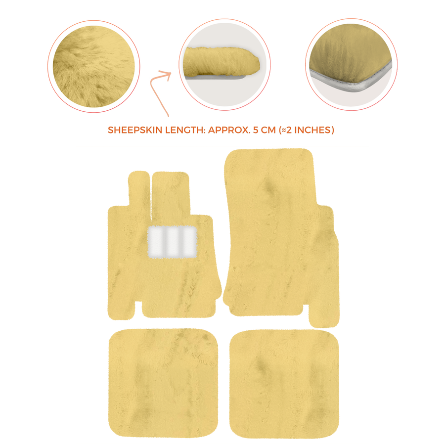 Premium Sheepskin Floor Mats for Mercedes-Benz G-Class W463 2008-2018