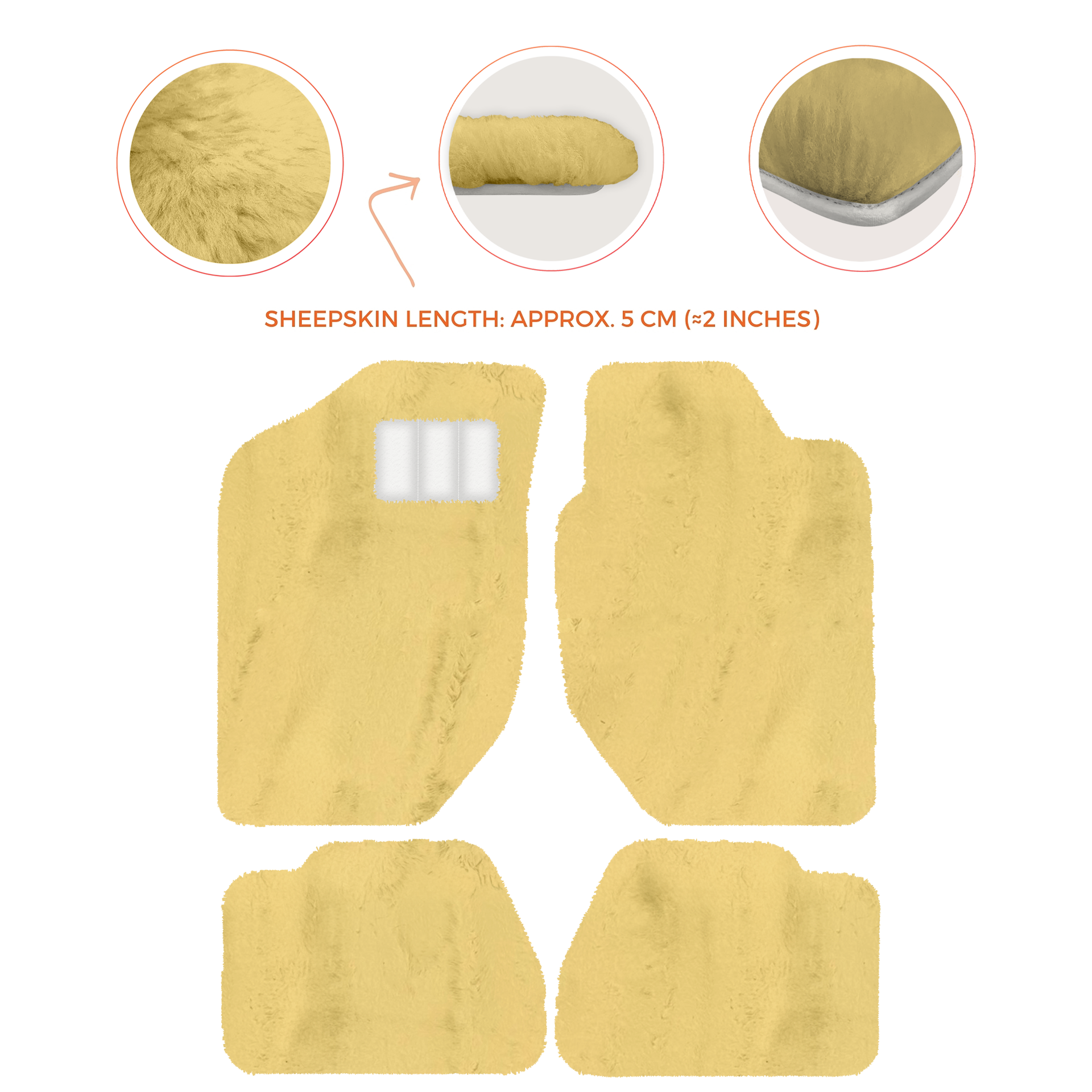 Luxury Sheepskin Floor Mats for Land Rover Discovery Sport (2015-2019)