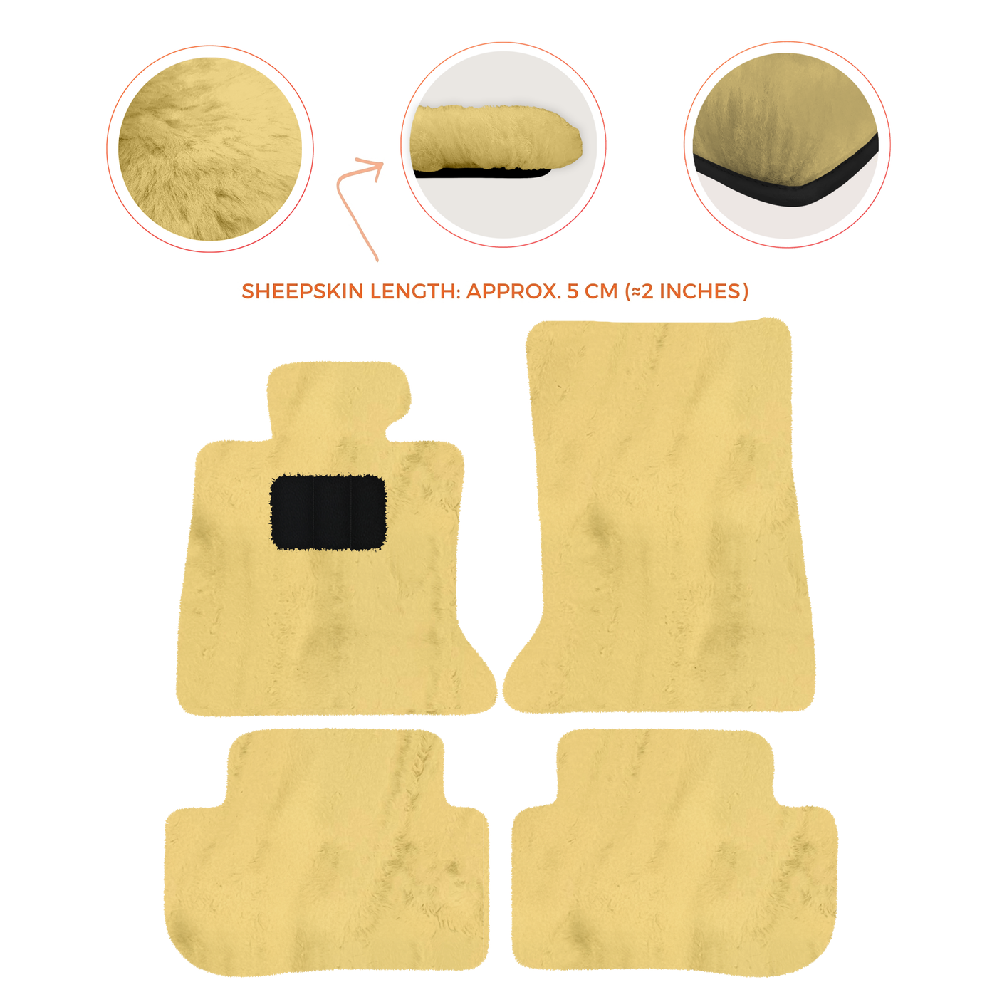 Premium Sheepskin Floor Mats for Rolls-Royce Ghost Series I RR2