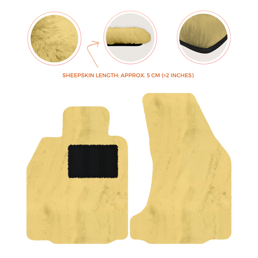 Premium Sheepskin Floor Mats for Porsche 718 Boxster (2016-2023)