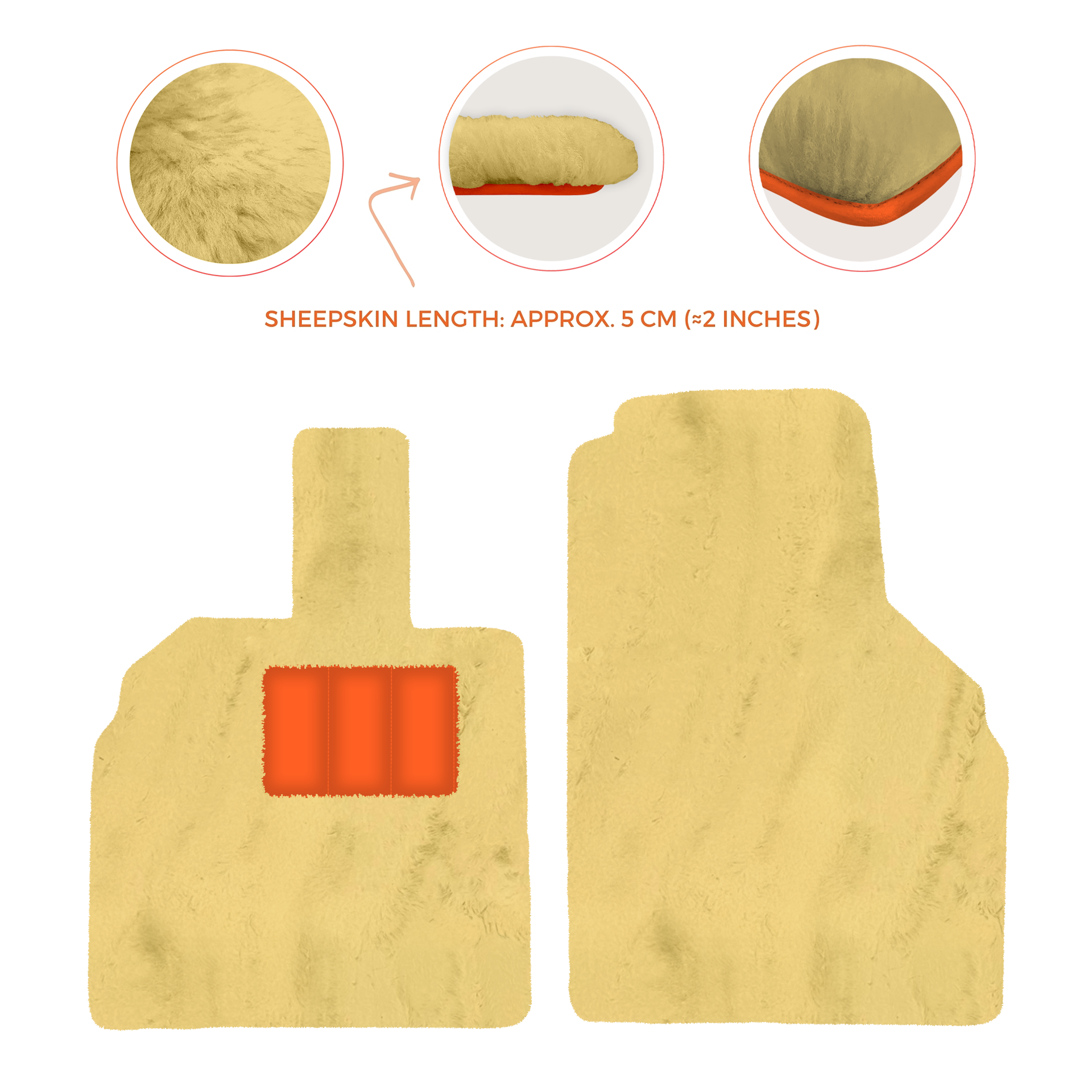 Luxury Sheepskin Floor Mats for Lamborghini Urus (2018-2026)