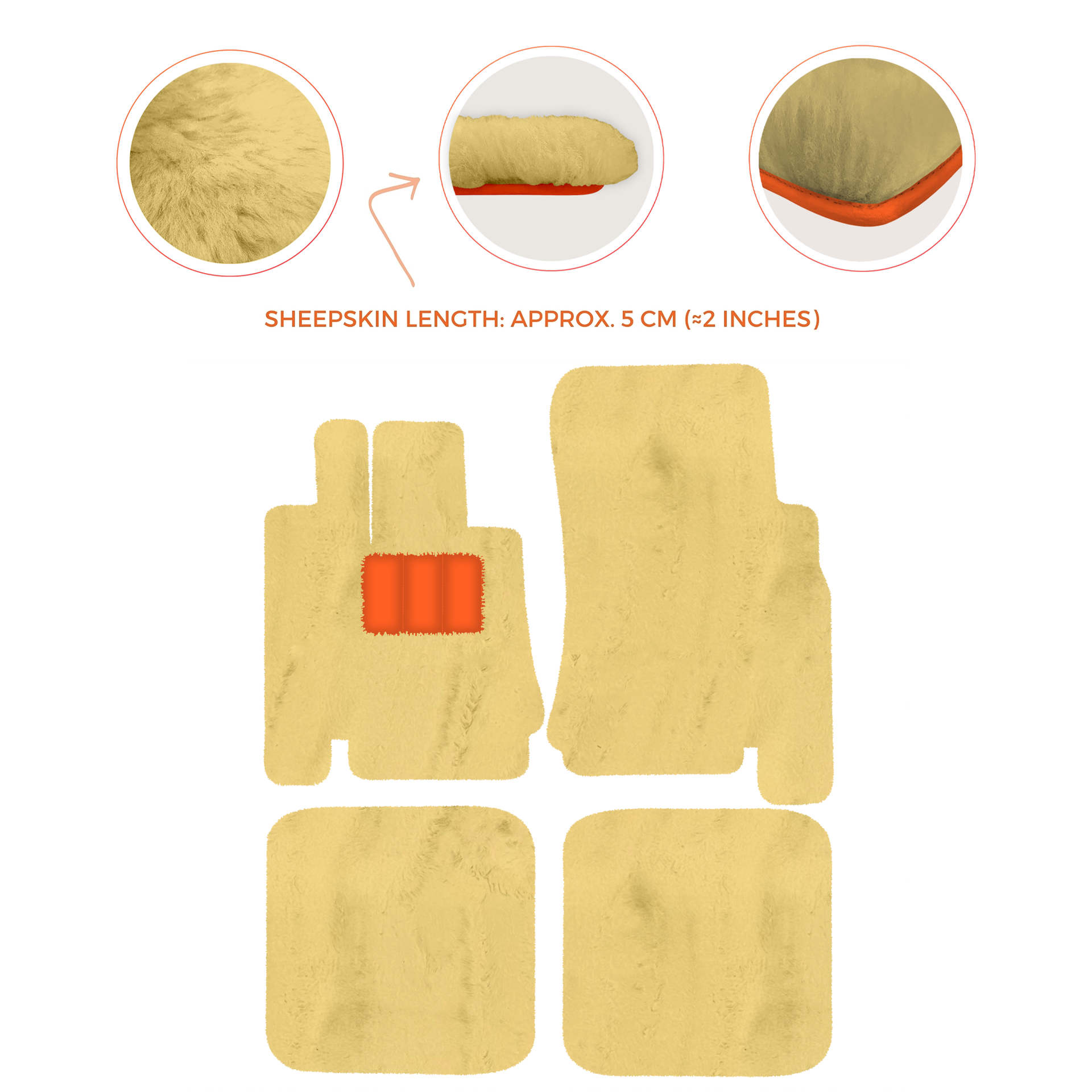 Premium Luxurious Sheepskin Floor Mats for Bentley Arnage (1998-2009)