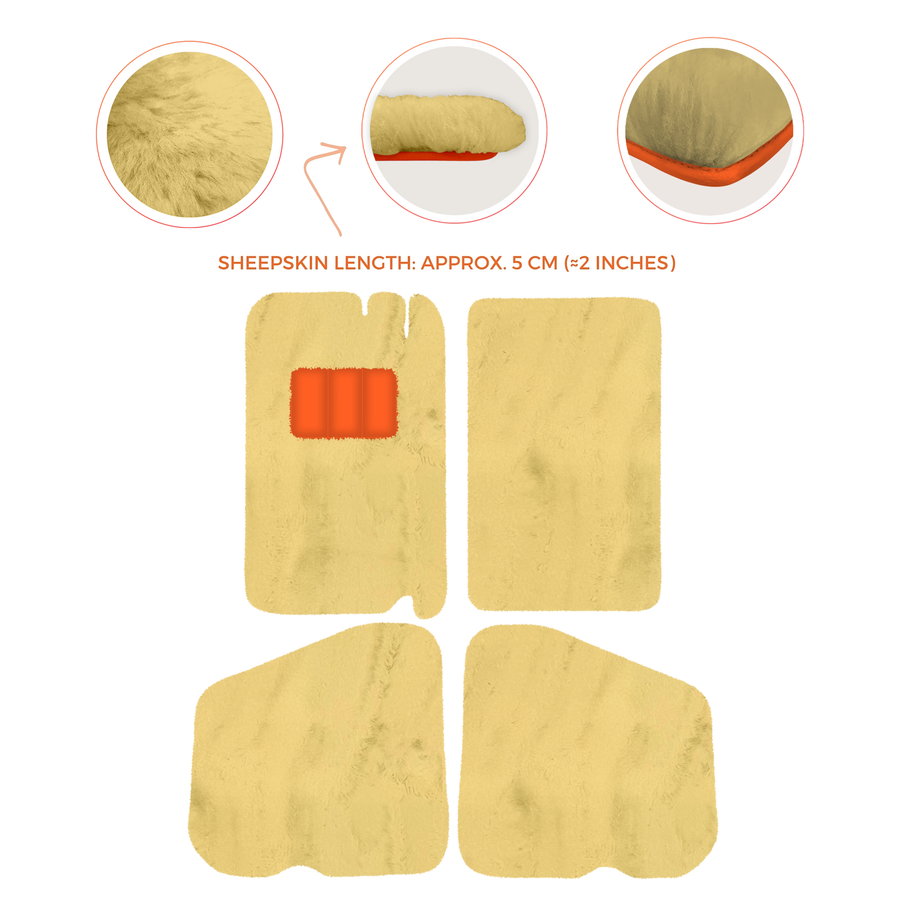 Premium Sheepskin Floor Mats for Rolls-Royce Shadow (1965-1977)