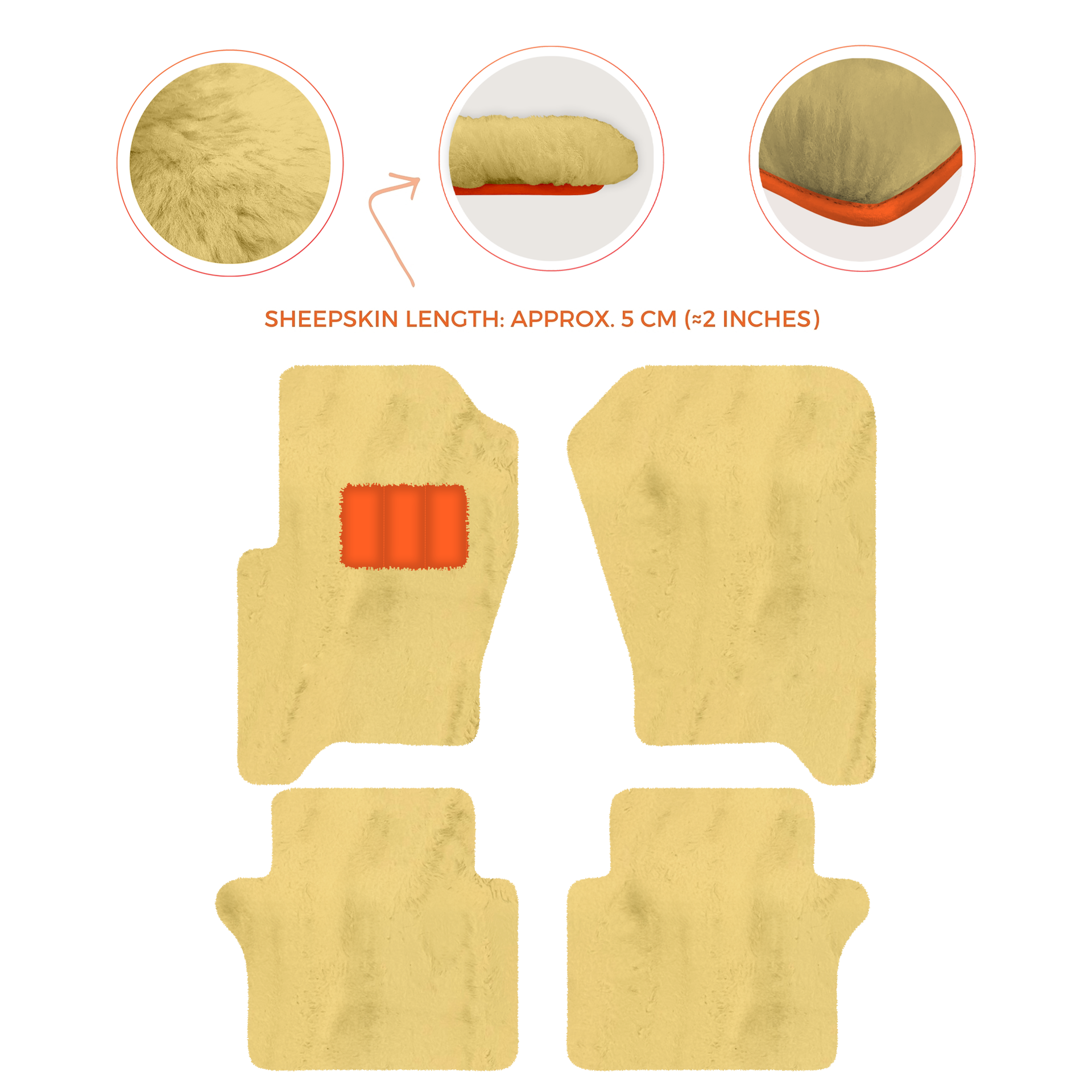 Luxury Sheepskin Floor Mats for Your Range Rover Sport 2005-2010