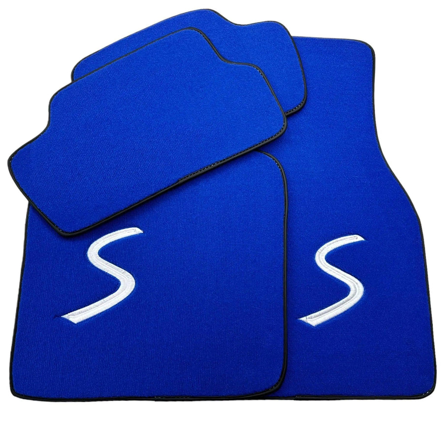 Blue Floor Mats for Mini Cooper / One Electric (2020-2023) - AutoWin