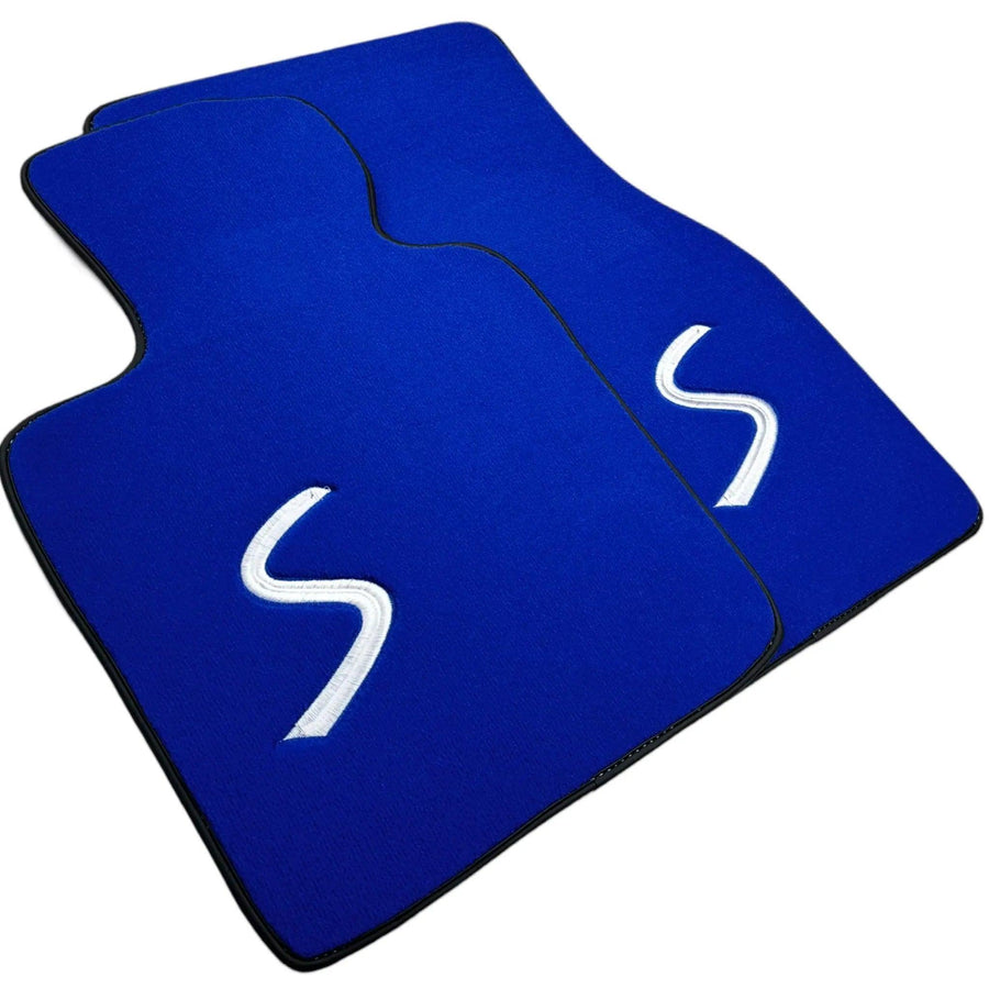 Blue Floor Mats for Mini Cooper / One Electric (2020-2023) - AutoWin