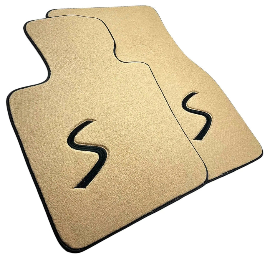Beige Floor Mats for Mini Cooper / One Electric (2020-2023) - AutoWin