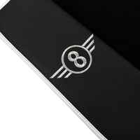 Black Floor Mats for Mini Cooper / One F55 5-Doors (2015-2023) with Leather | White Trim - AutoWin