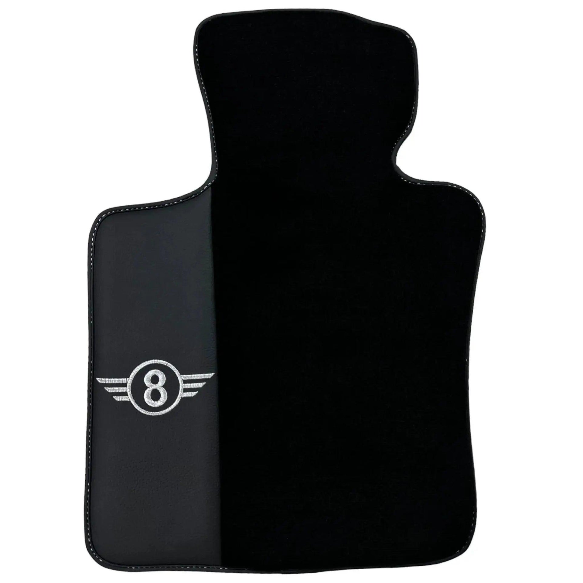 Black Floor Mats for Mini Cooper / One F56 3-doors (2014-2023) with Leather - AutoWin