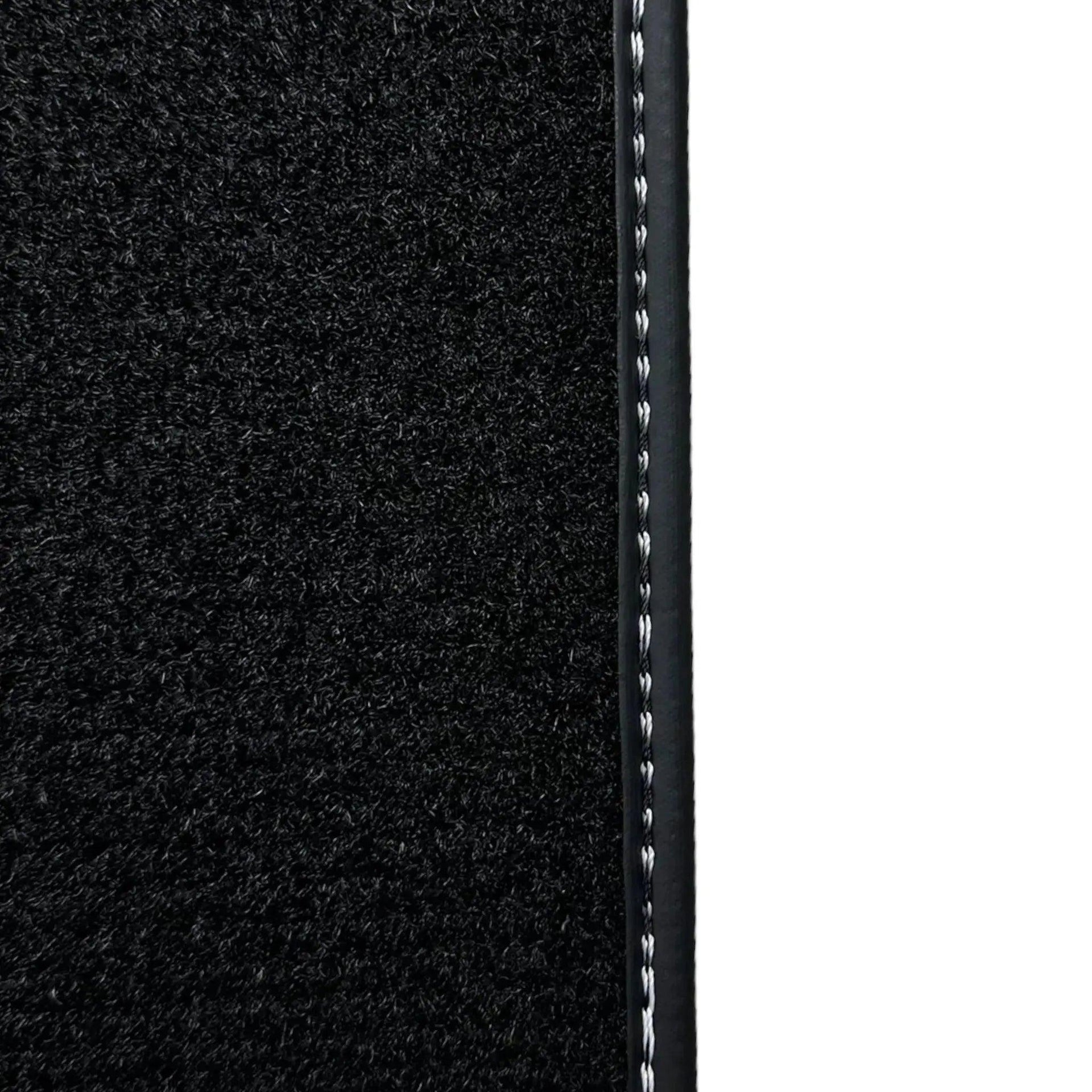 Black Floor Mats for Mini Cooper / One F56 3-doors (2014-2023) with Leather - AutoWin
