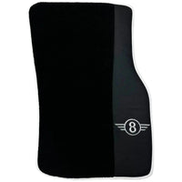 Black Floor Mats for Mini Cooper / One R50 (2001-2007) with Leather | White Trim - AutoWin