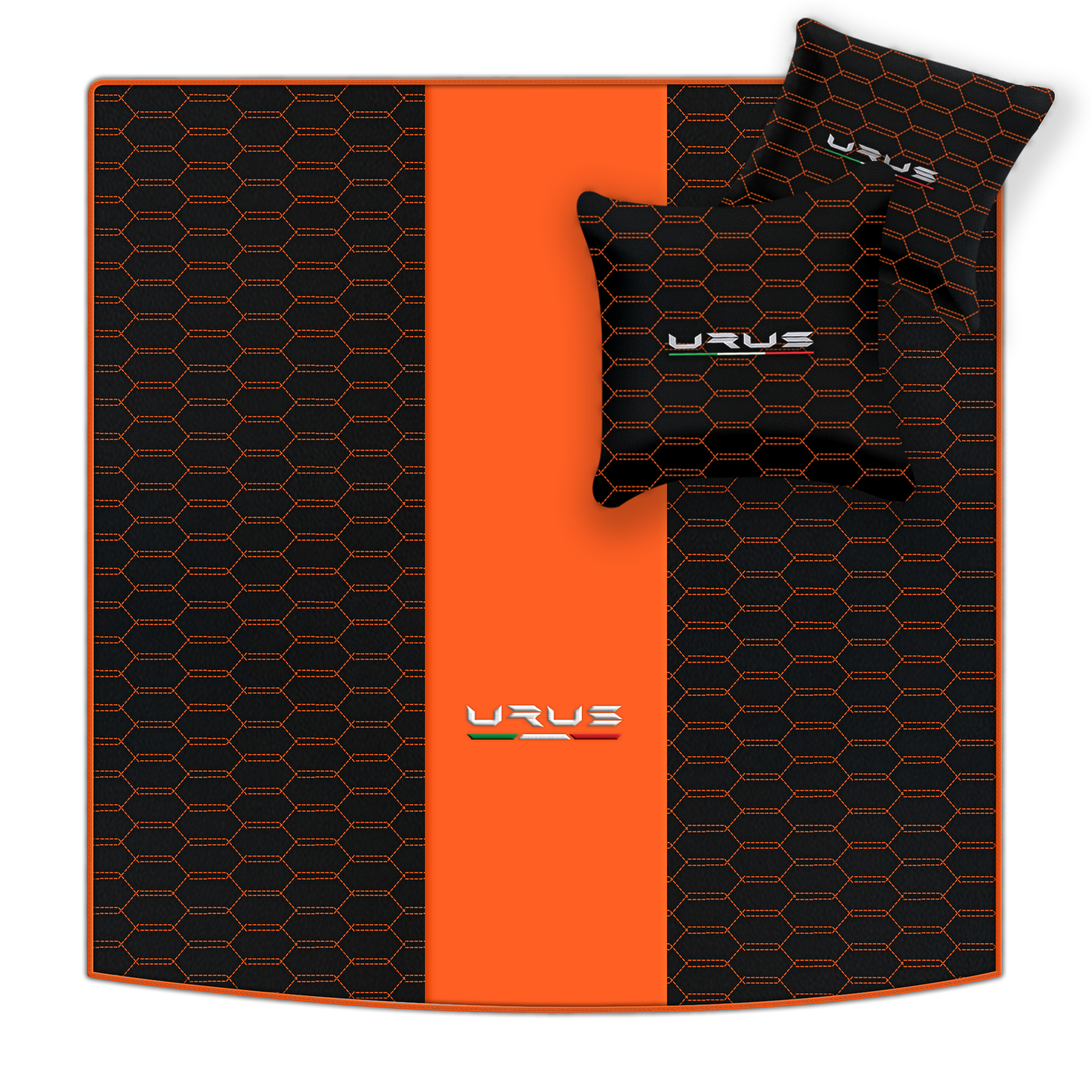 Floor Mats For Lamborghini Urus Black Tailored Yellow Edition - AutoWin.EU