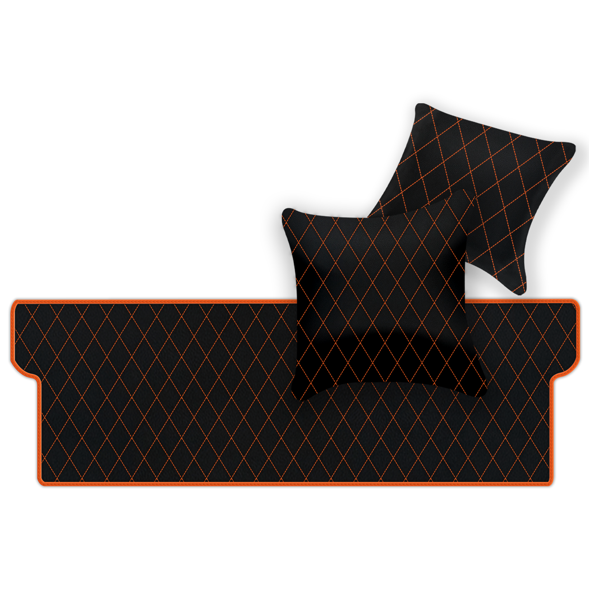 Tapis de voiture en cuir personnalisable avec motif en diamant unique pour Ferrari Dino GT4 (1973-1979) - AutoWin