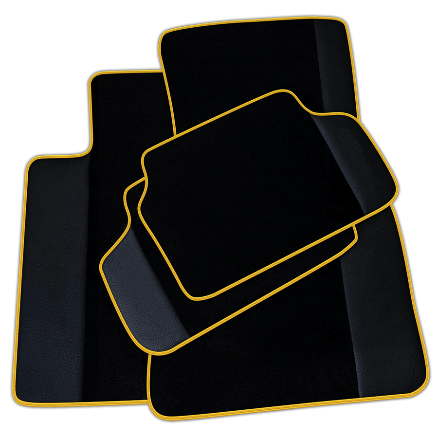 Black Floor Mats for BMW 2 Series Gran Tourer F46 (2015-2022) 5 Seats with Leather | Various Trim Colors
