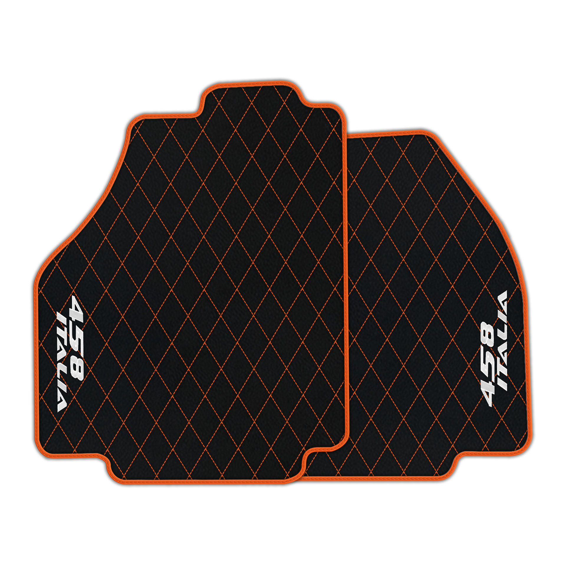 Premium Black Leather Floor Mats for Ferrari 458 Spider (2012-2015)