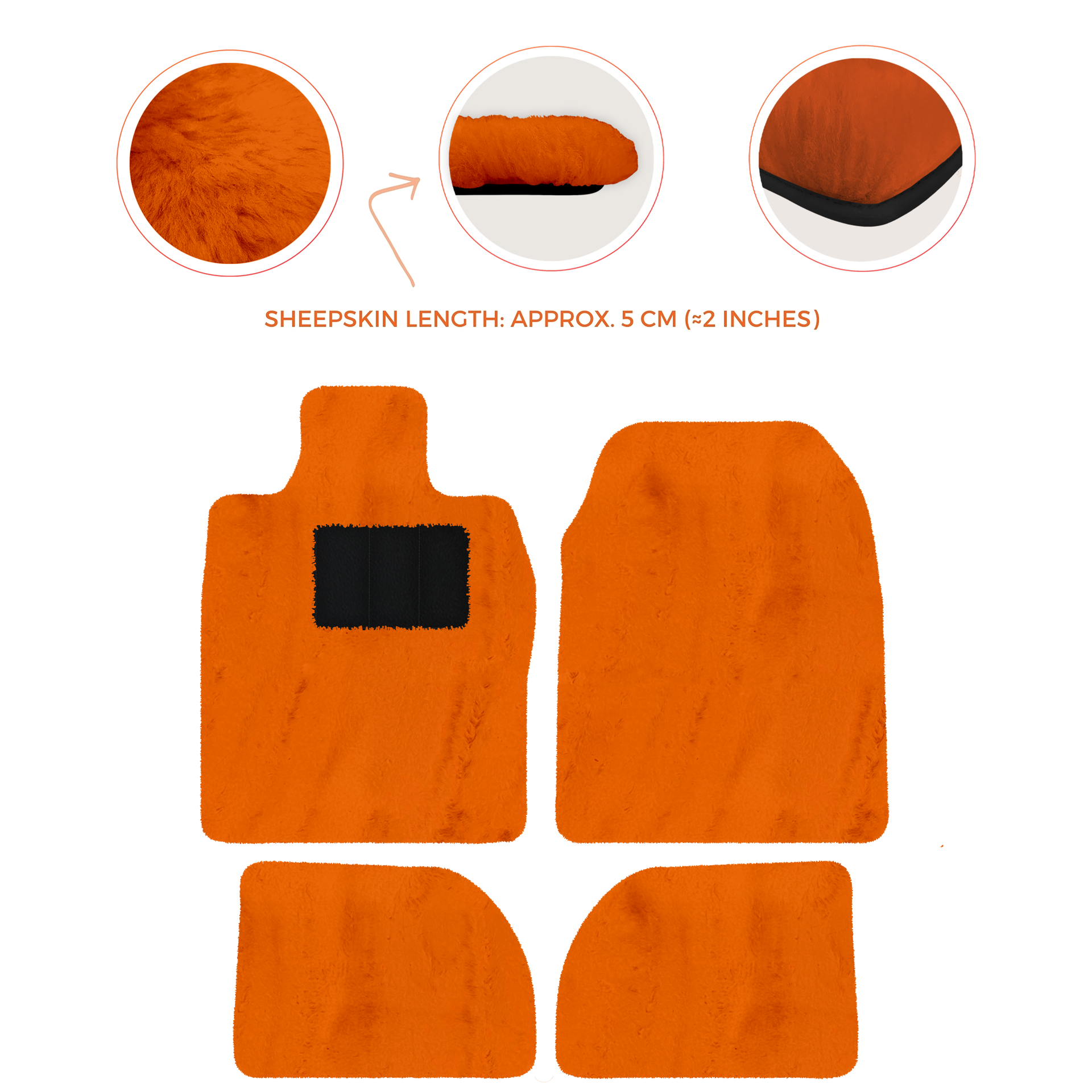 Premium Sheepskin Floor Mats for Porsche 924 (1976-1988)