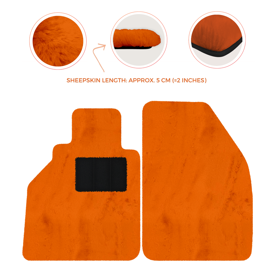 Alfombrillas de piel de oveja para Porsche 986 Boxster (1996-2004) - Longitud de piel de oveja, varias opciones de color