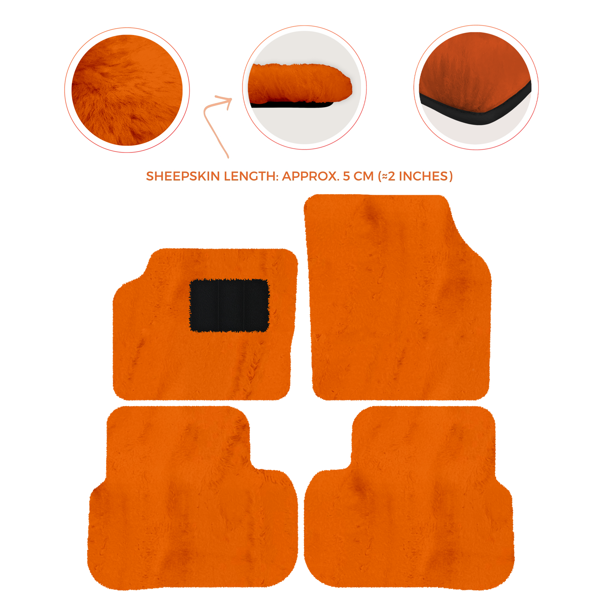 Luxury Sheepskin Floor Mats for Aston Martin V8 Coupe (1996-2000)