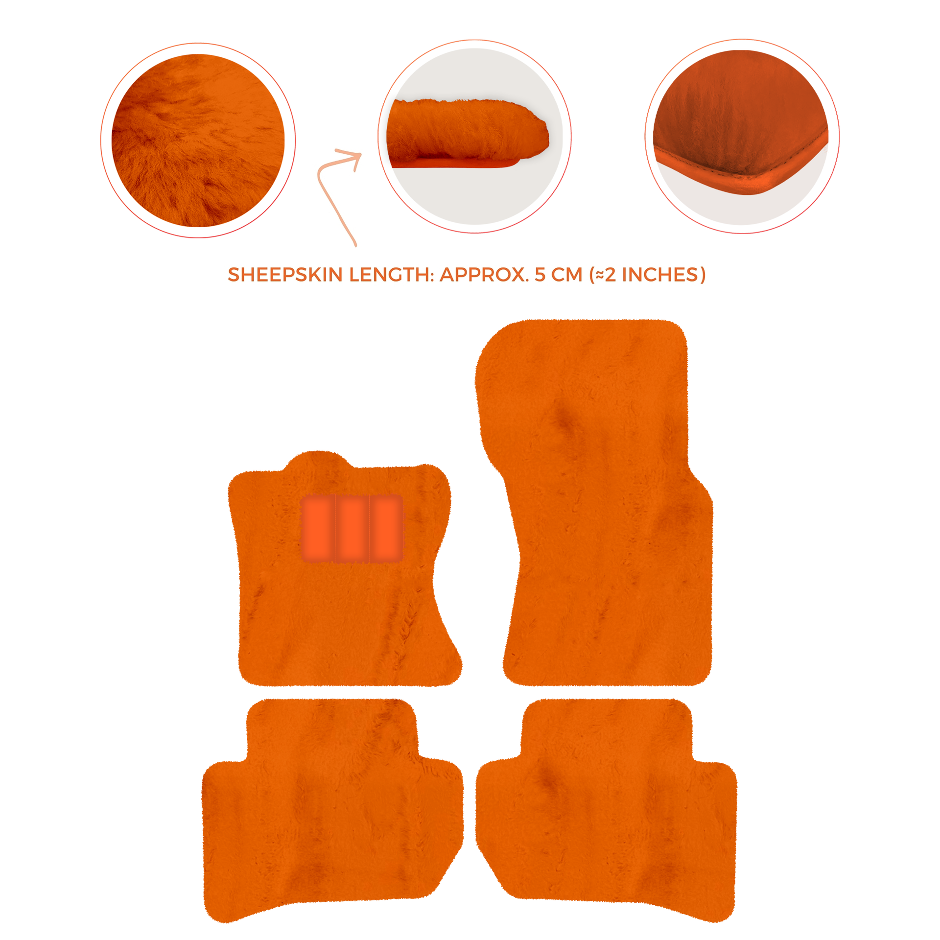 Premium Sheepskin Floor Mats for 2010-2013 Range Rover Sport