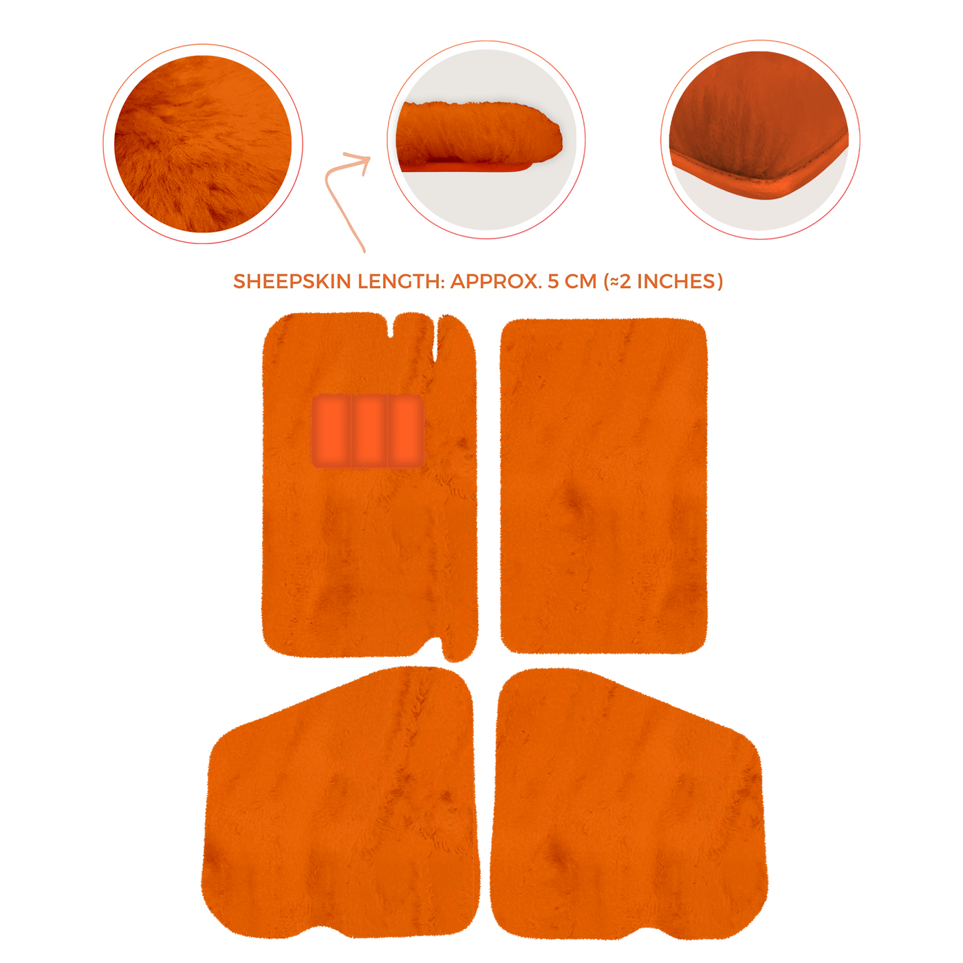 Premium Sheepskin Floor Mats for Rolls-Royce Shadow (1965-1977)