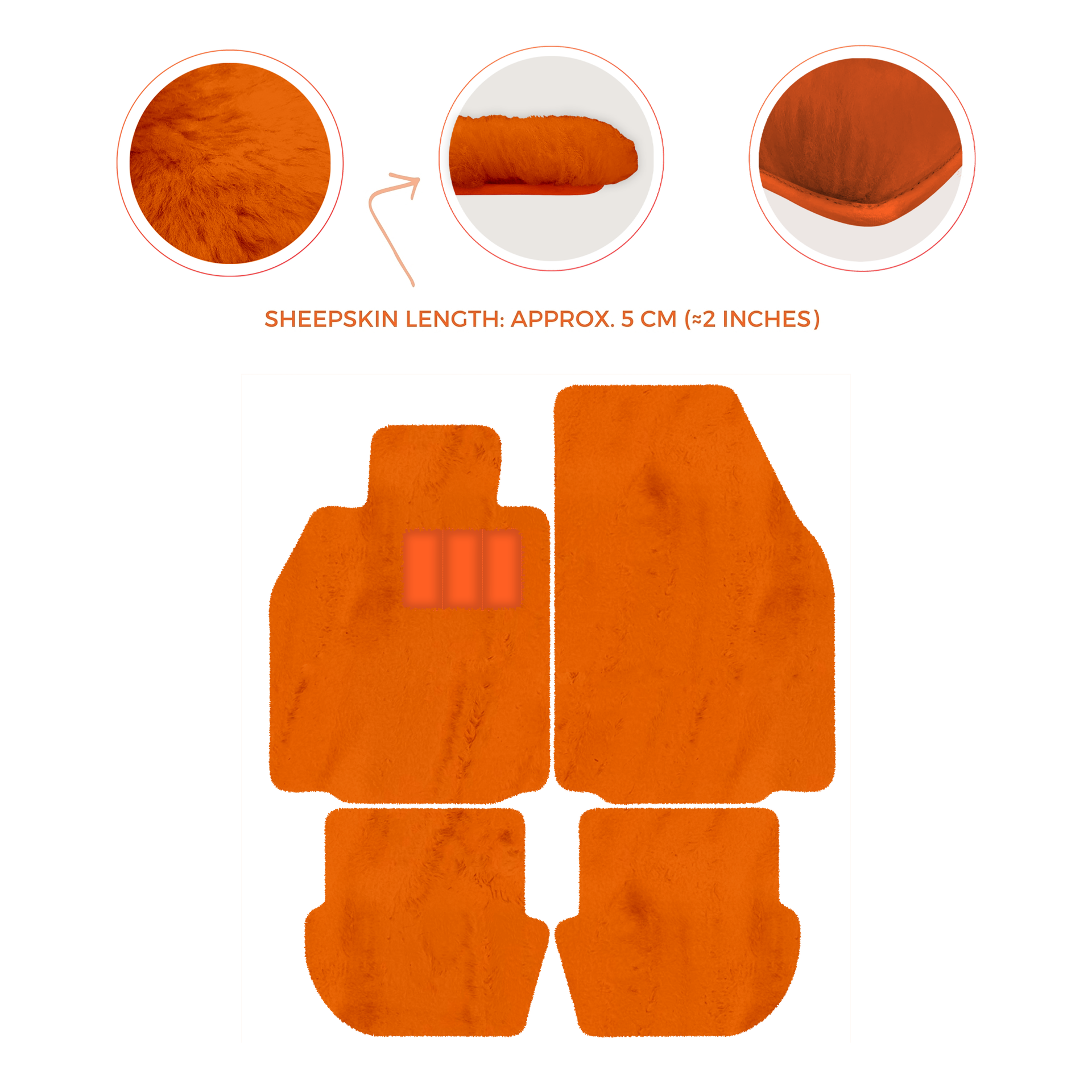 Premium Luxury Sheepskin Floor Mats for Porsche 911 (2004-2012)