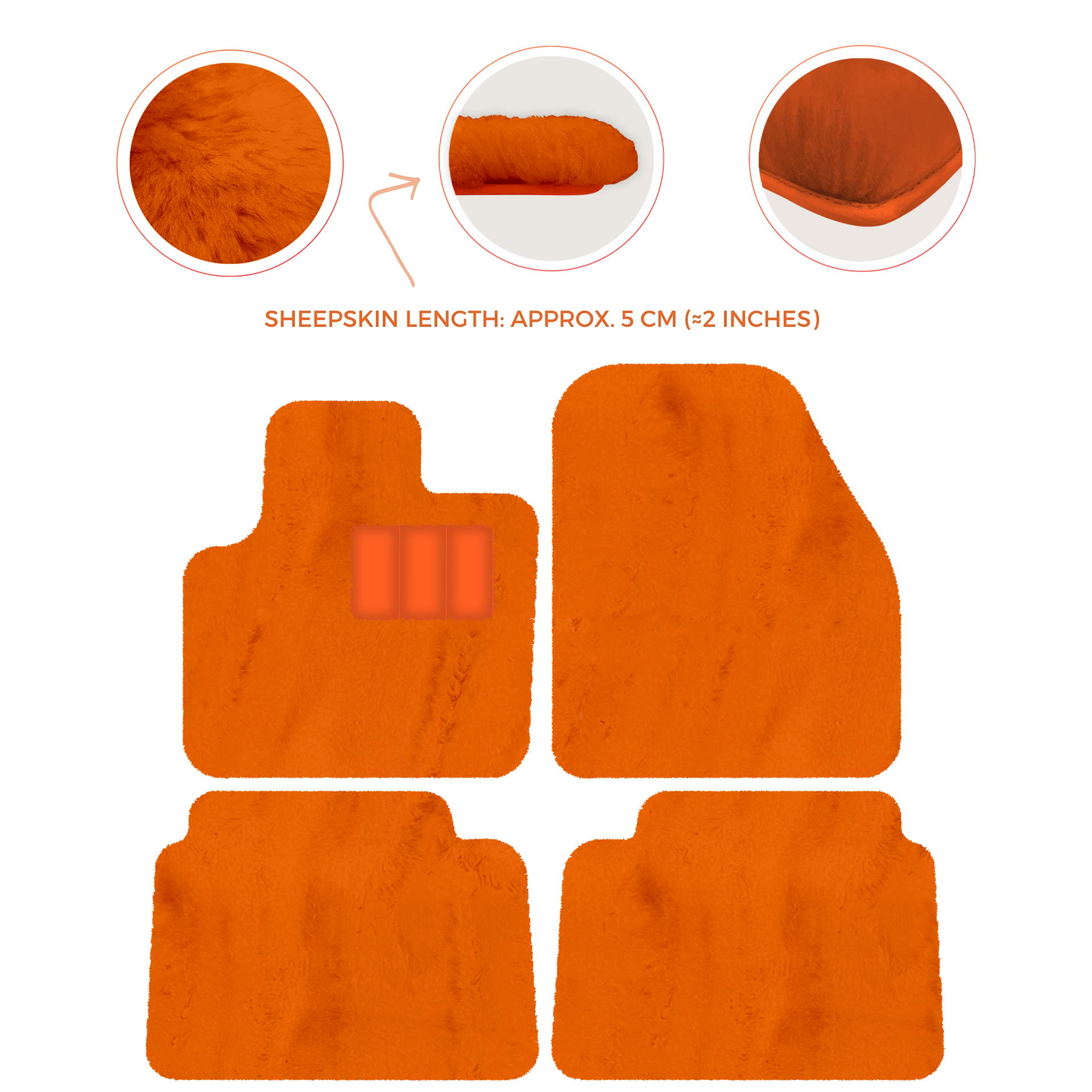 Luxury Sheepskin Floor Mats for Land Rover Discovery Sport (2015-2019)