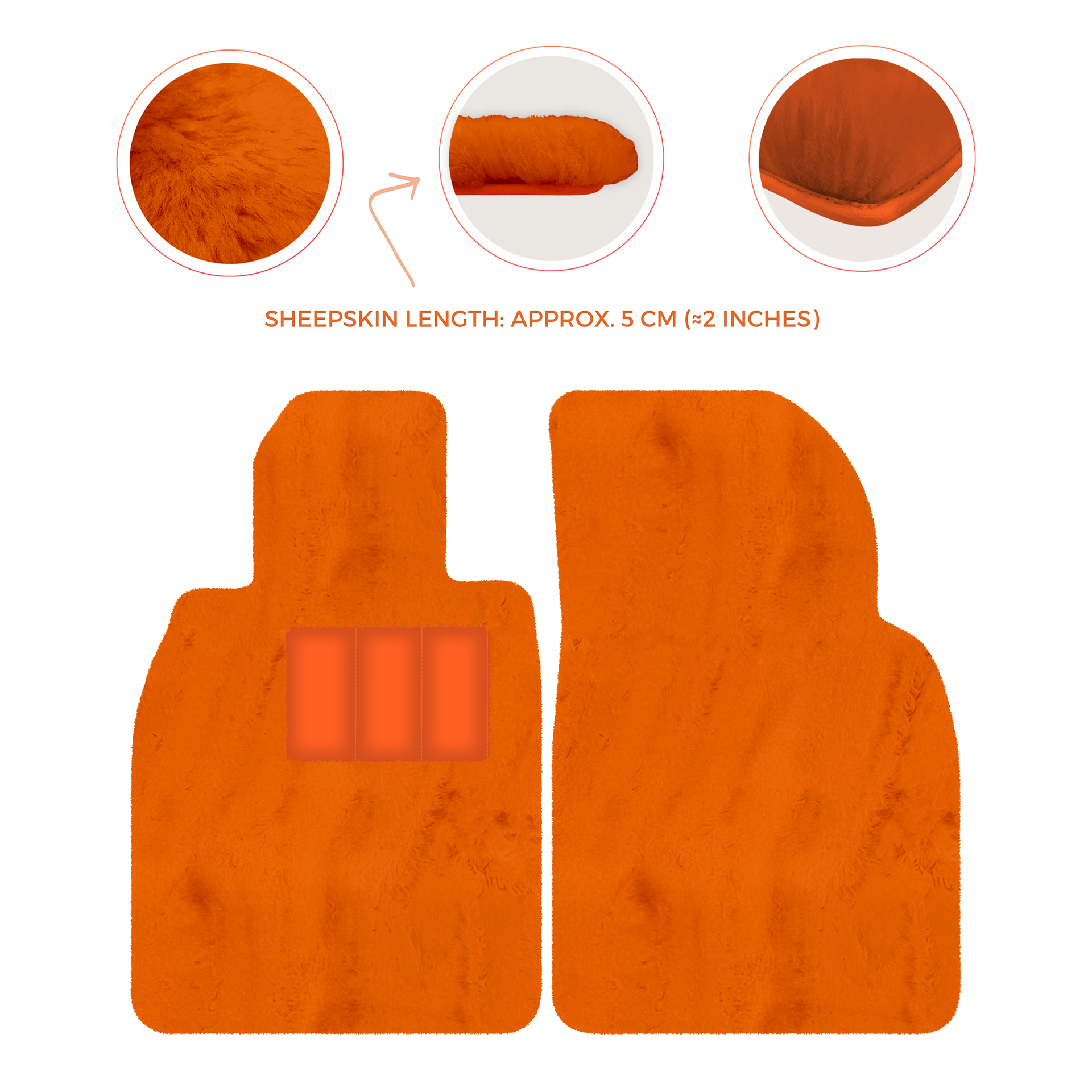 Premium Sheepskin Floor Mats for Porsche Cayenne (2018-2023)