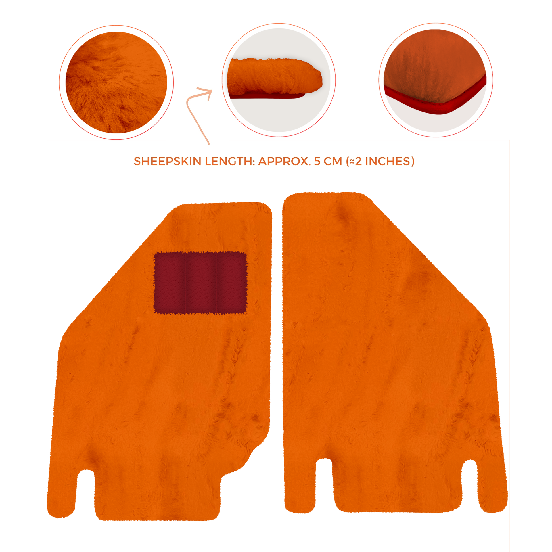 Premium Sheepskin Floor Mats for Ferrari Purosangue (2023-2024)