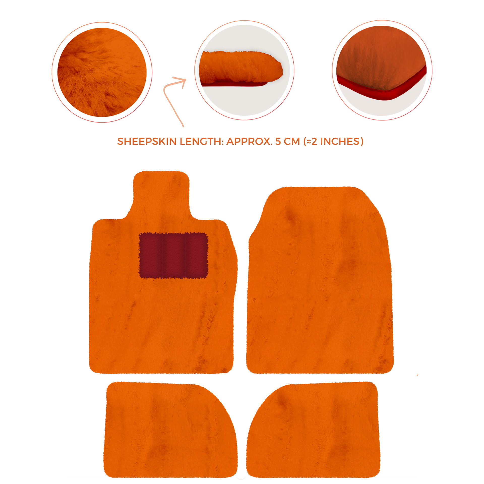 Premium Sheepskin Floor Mats for Porsche 924 (1976-1988)