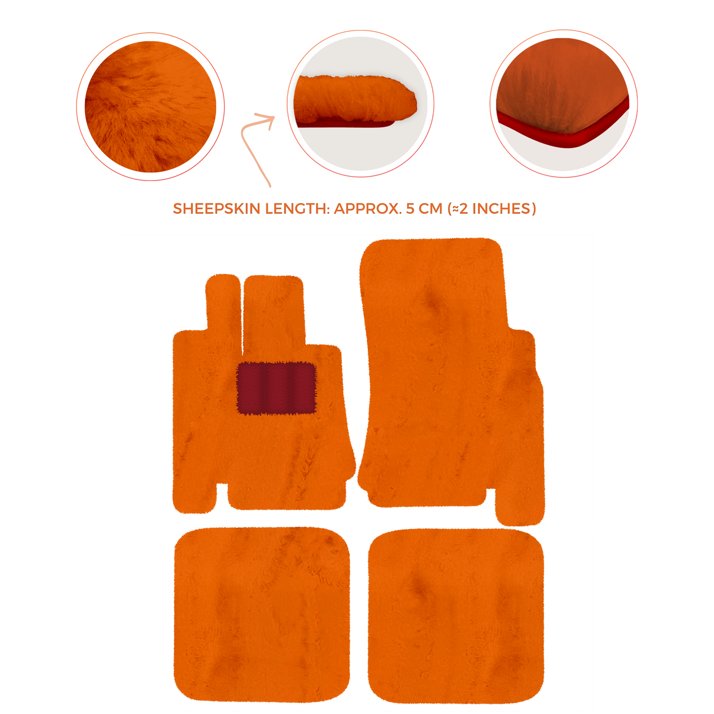 Premium Sheepskin Floor Mats for Mercedes-Benz G-Class W463 2008-2018