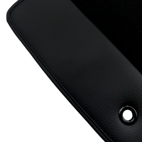 Black Floor Mats for Chevrolet Matiz Hatchback (1998-2004) with Leather | AutoWin