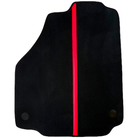 Black Car Floor Mats with Red Leather Line for Ferrari 488 GTB (2016-2022)