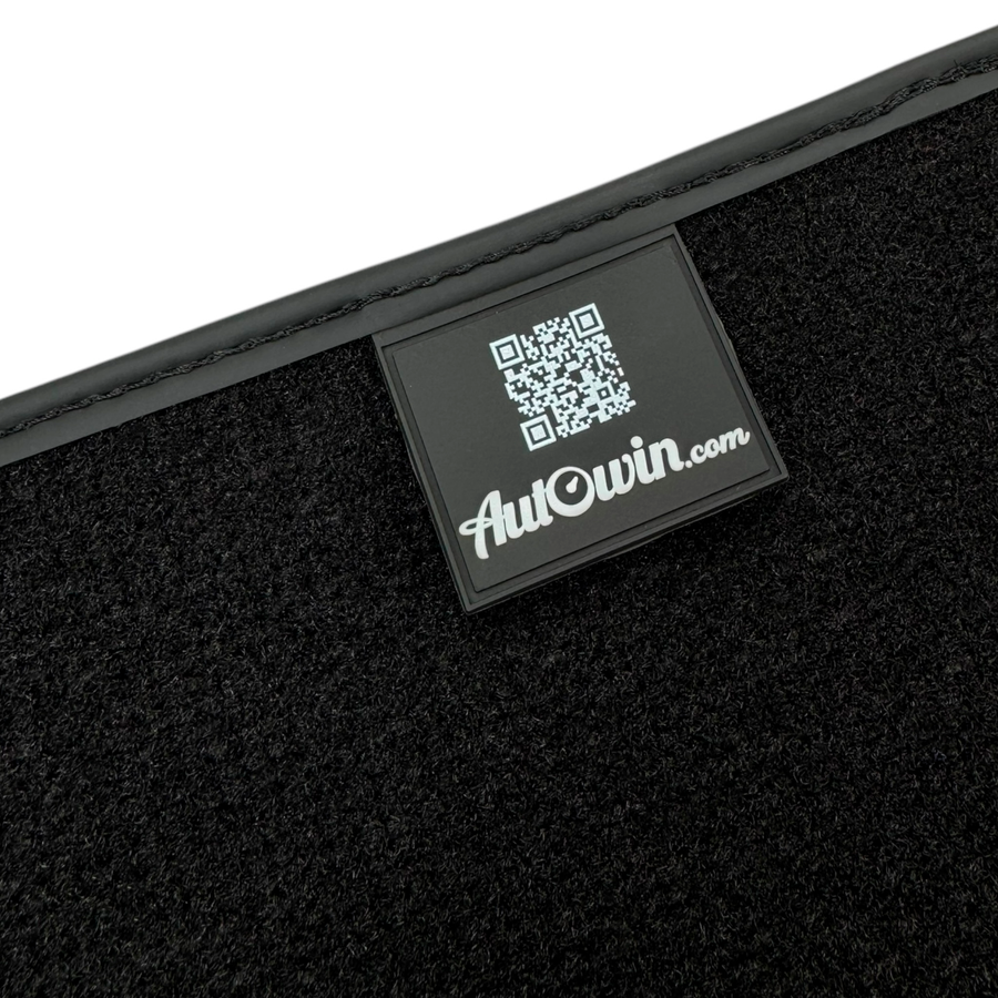 Black Floor Mats for Chevrolet Spark Hatchback (2010-2013) BiFuel with Leather | AutoWin