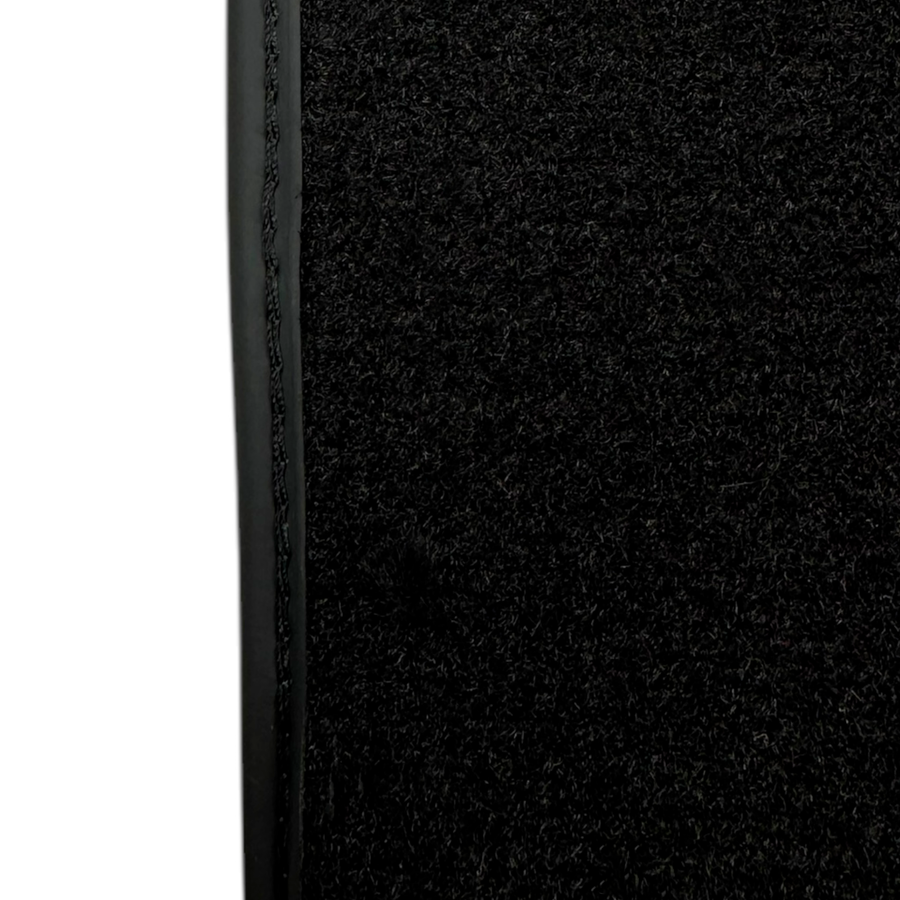 Black Floor Mats for Chevrolet Spark Hatchback (2010-2013) BiFuel with Leather | AutoWin