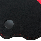 Black Car Floor Mats with Red Leather Line for Ferrari 488 GTB (2016-2022)