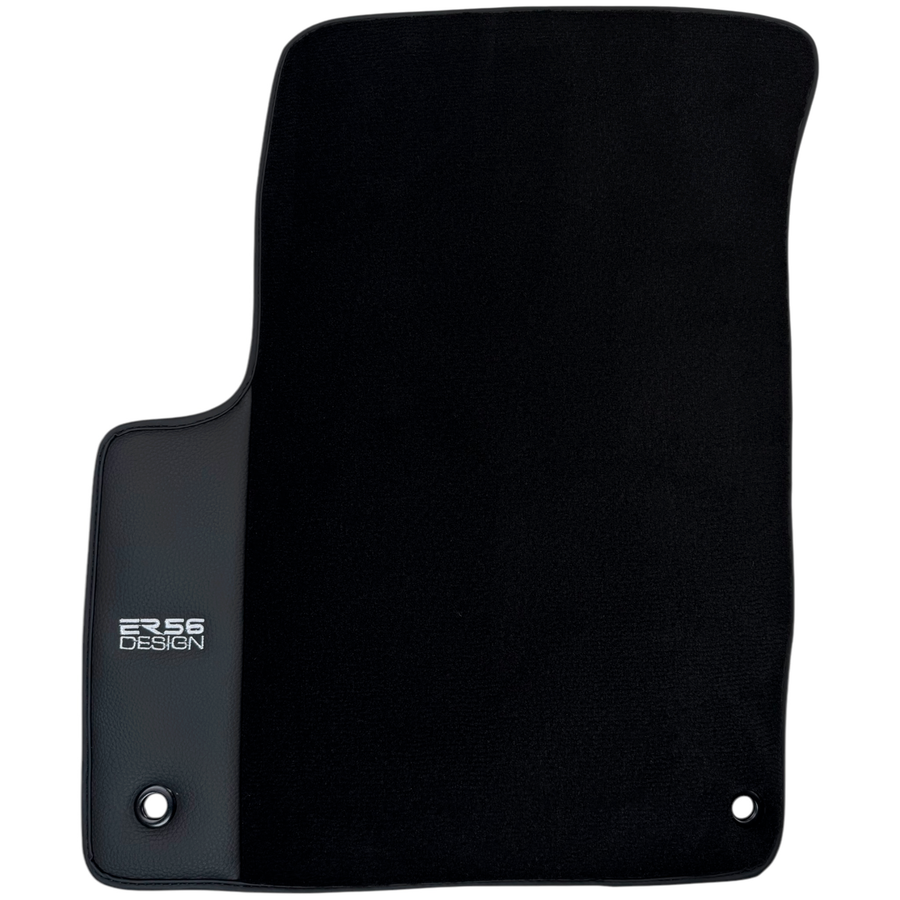 ER56 Design Black Floor Mats for Jeep Renegade (2018-2024) Co Drive with Fixing System with Leather