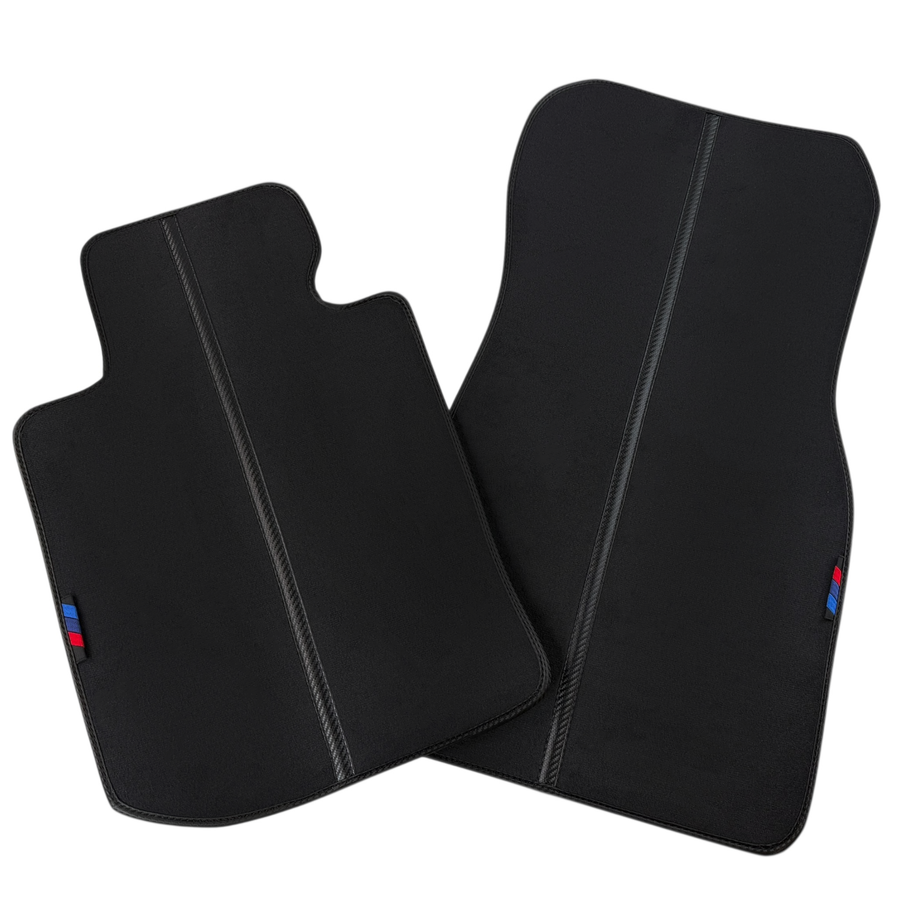 Tappetini per auto neri per BMW X2 Series F39 con dettagli in carbonio