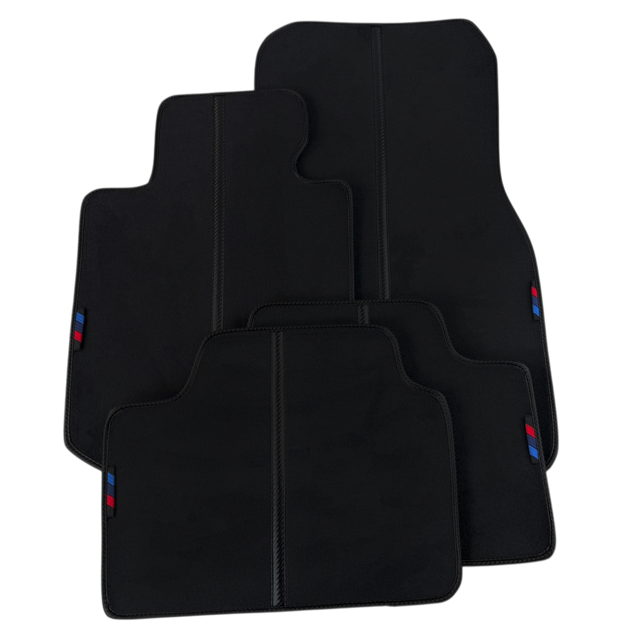 Tappetini per auto neri per BMW X2 Series F39 con dettagli in carbonio