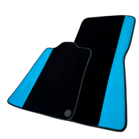 Black Floor Mats for McLaren 750S (2023-2025) with Blue Leather