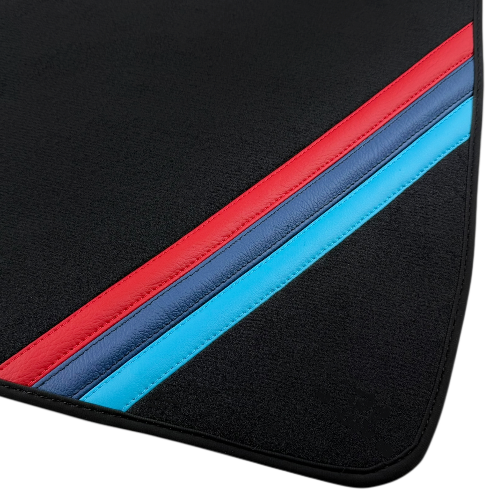 Tapis de voiture en cuir rouge personnalisé pour BMW F31 break 5 portes (2012-2019) avec motif en ligne - AutoWin