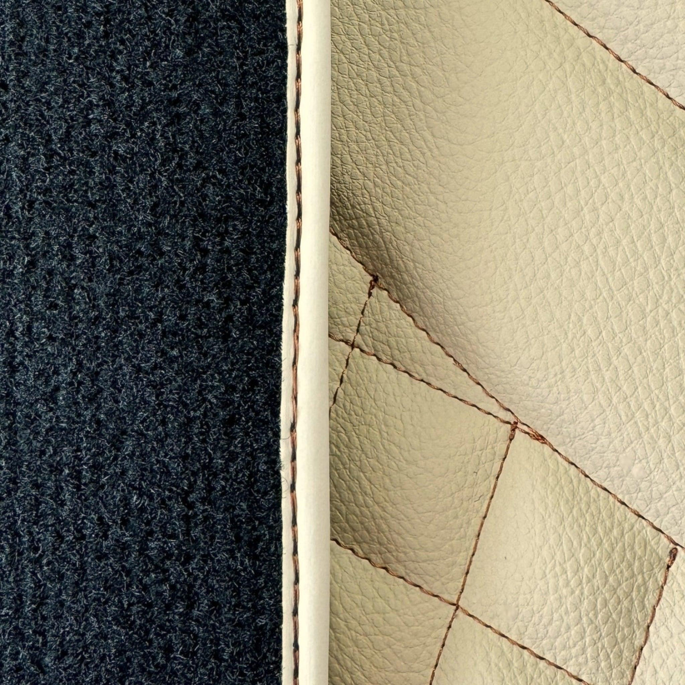 Beige Leather Floor Mats for Mercedes Benz S-Class W221 (2005-2013) Long Wheelbase - NO LOGO - AutoWin