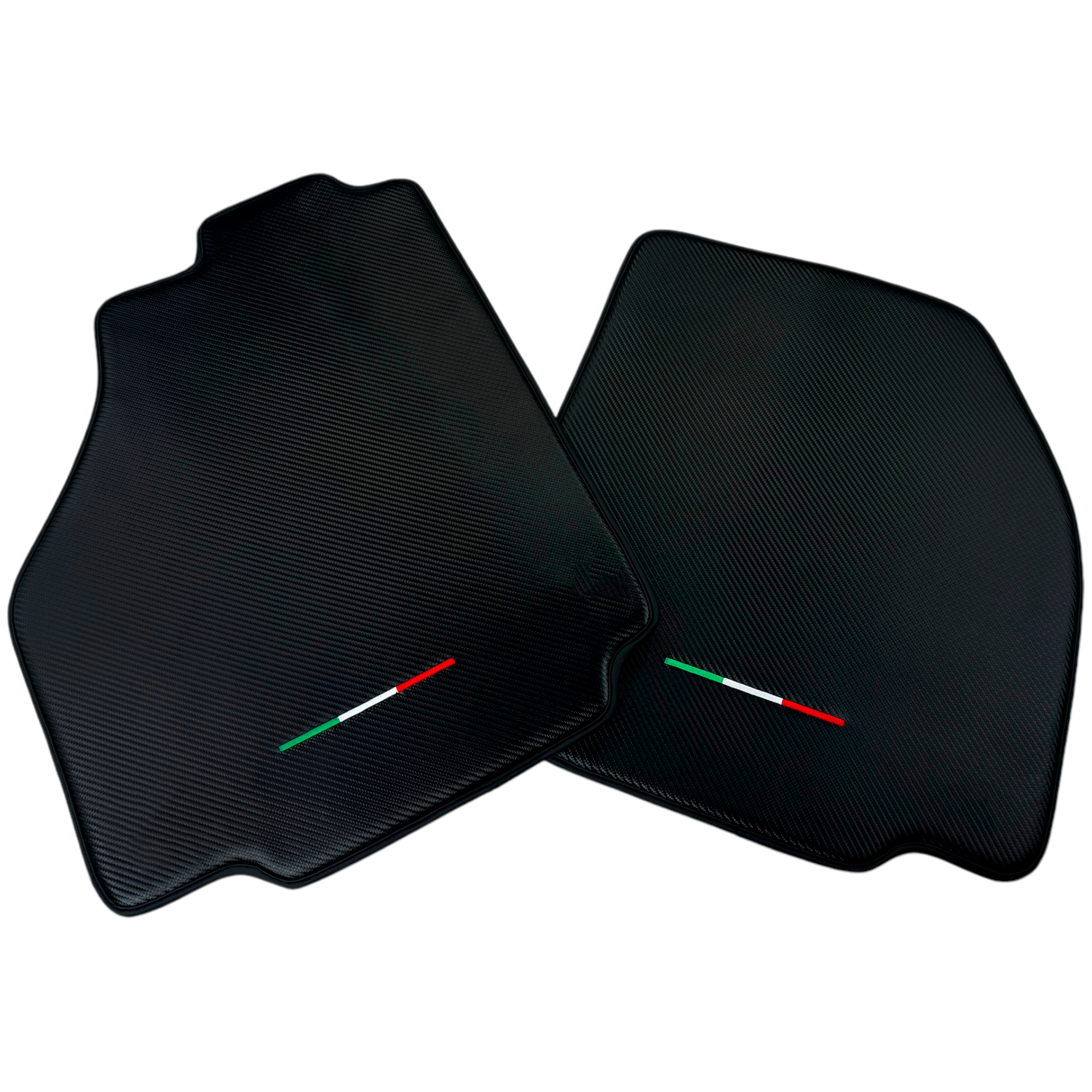 Floor Mats for Ferrari 458 Speciale (2012-2015) Carbon Fiber Leather Autowin Brand Italian Edition