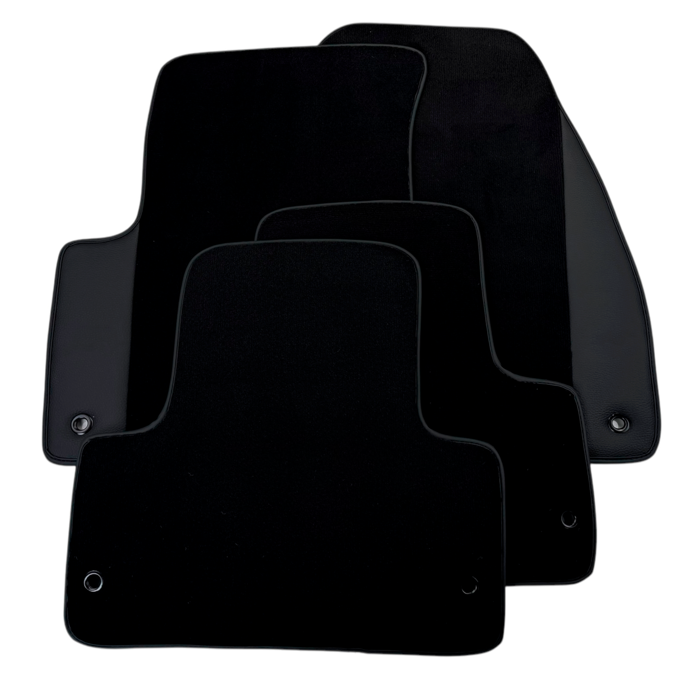Black Floor Mats for Jeep Commander (2006-2010) with Leather | AutoWin