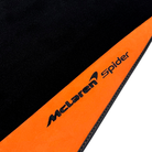Black Floor Mats For McLaren 600 LT 2018-2020 - Orange Alcantara
