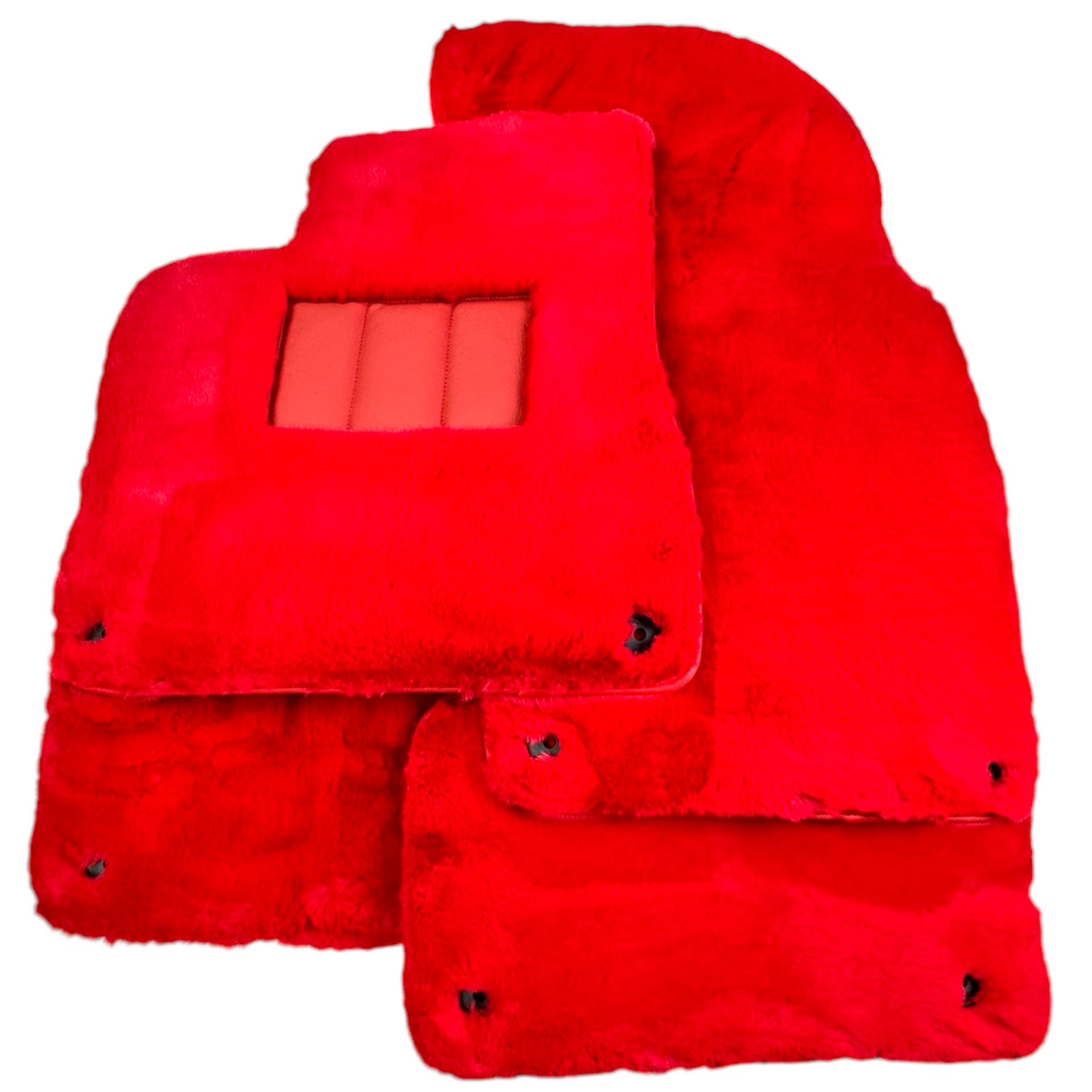 Red Sheepskin Floor Mats for Bentley Bentayga (2015-2023)