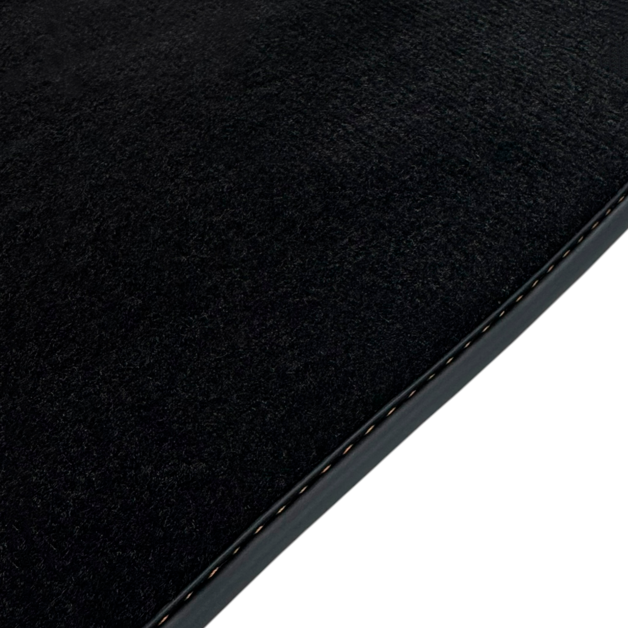 Black Floor Mats For McLaren 600 LT 2018-2020 - Orange Alcantara